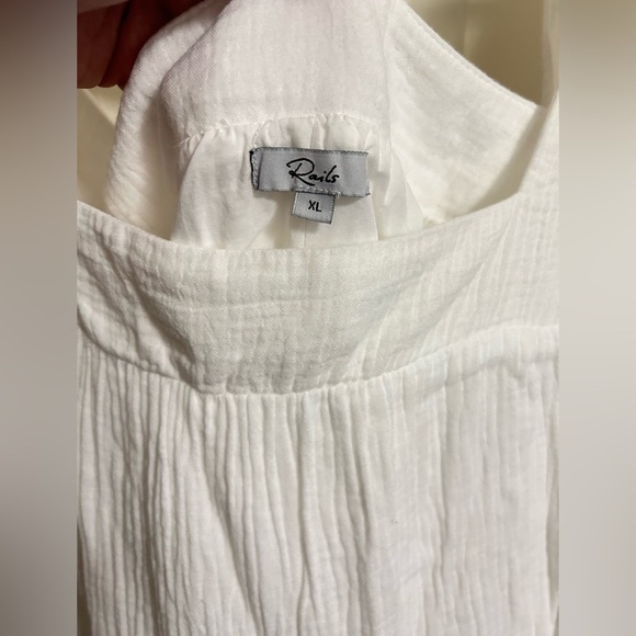 Rails Guazy Tiered Lined Dress In Valentina White Size XL - Picture 3 of 7